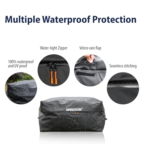 Truck Bed Bag with Cargo Net, 100% Waterproof Truck Cargo Bag Fits Any Truck Size with 4 Handles, 26 Cubic Feet (51''x40''x22'', Patent Pending)