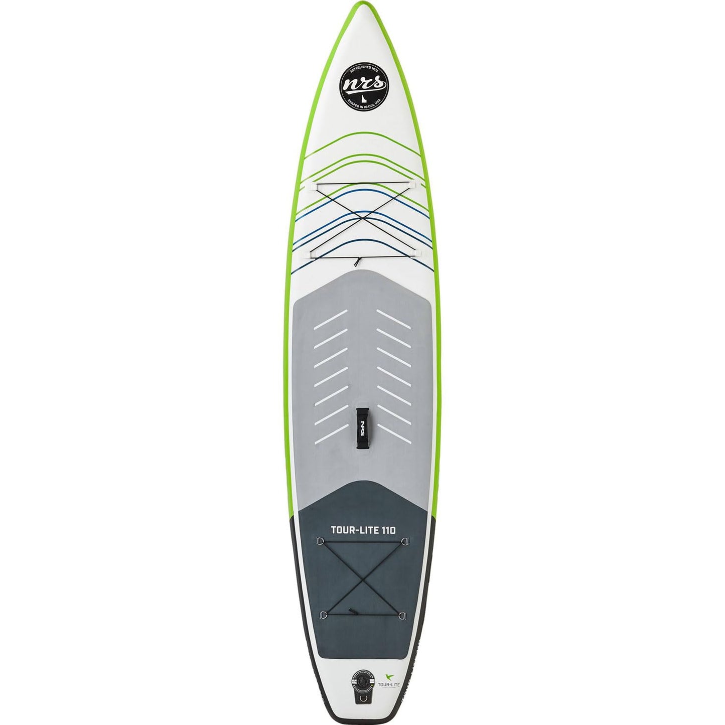 NRS Tour-Lite 11.0 Inflatable SUP Board, White/Green/Grey