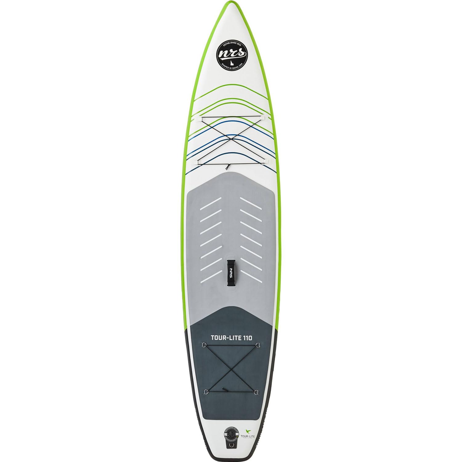 NRS Tour-Lite 11.0 Inflatable SUP Board, White/Green/Grey