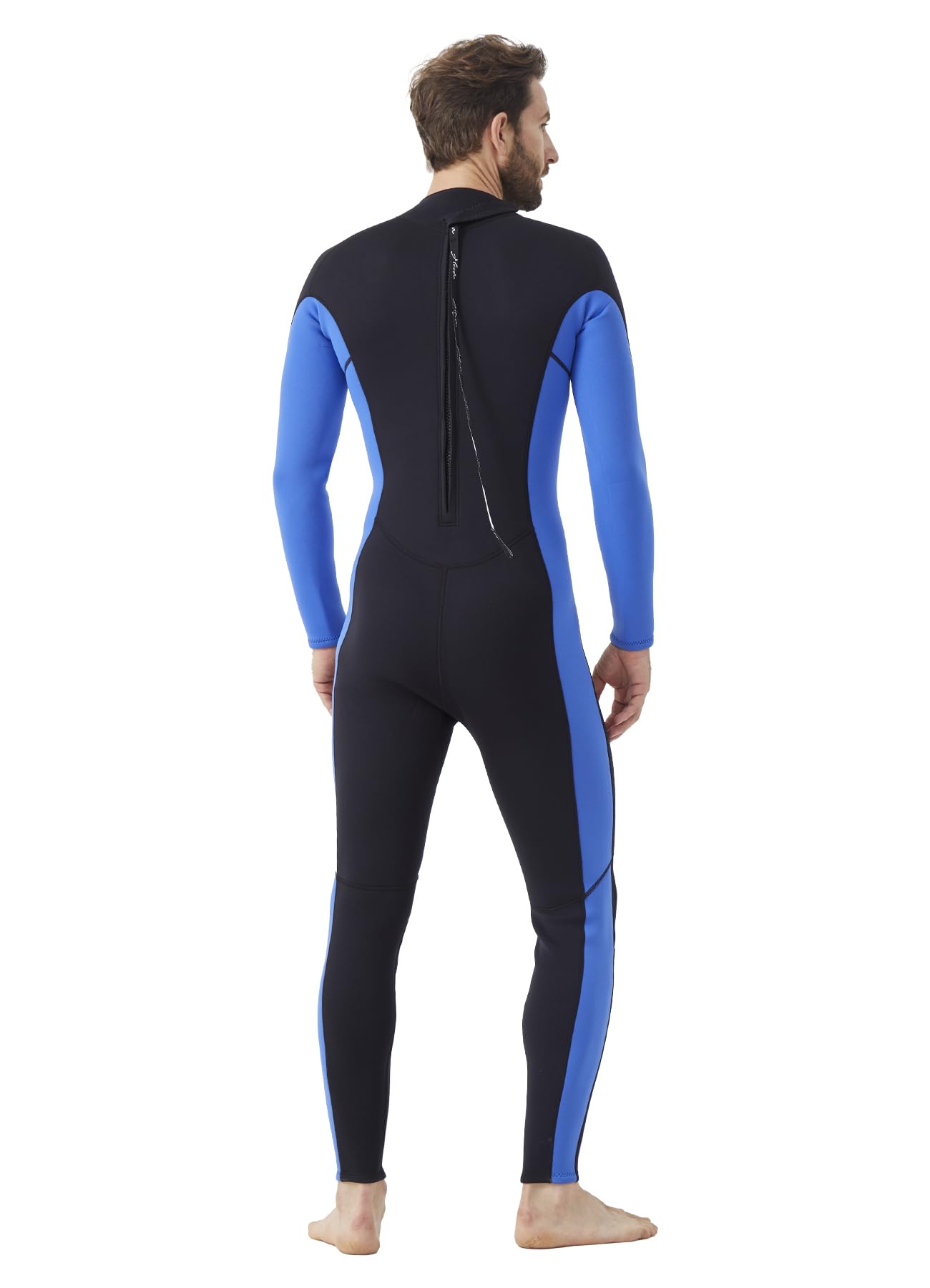 Hevto Men Wetsuits 3/2mm Neoprene Wet Suit Back Front Zip in Cold Water for Surfing Swimming Diving