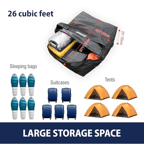 Truck Bed Bag with Cargo Net, 100% Waterproof Truck Cargo Bag Fits Any Truck Size with 4 Handles, 26 Cubic Feet (51''x40''x22'', Patent Pending)
