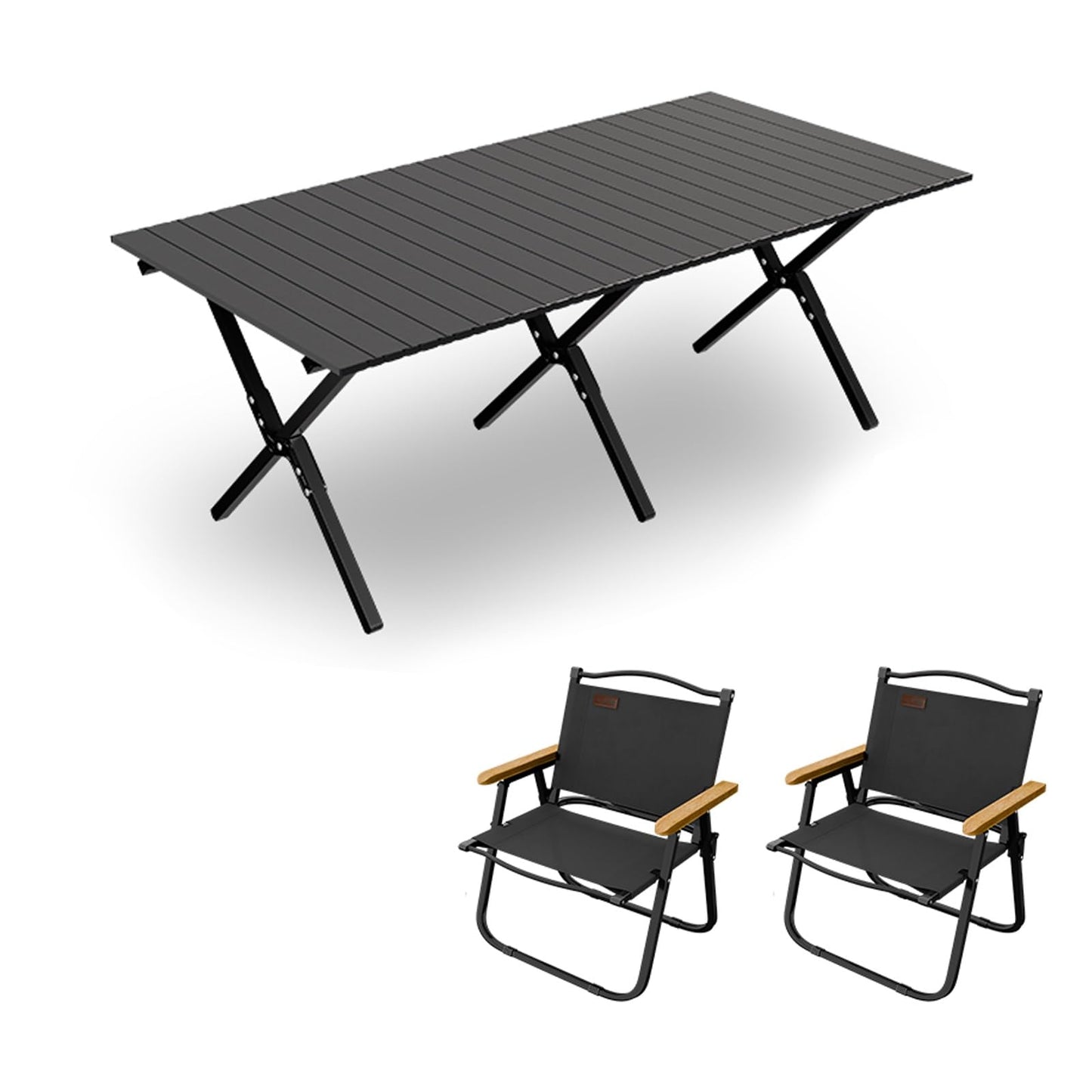 HBOOMOEM Ortable Picnic Table with Chairs，Folding Picnic Table and Bench Set，Lightweight and Easy to Carry, Suitable for Outdoor Camping, Garden Picnics, and Catering Cooking.