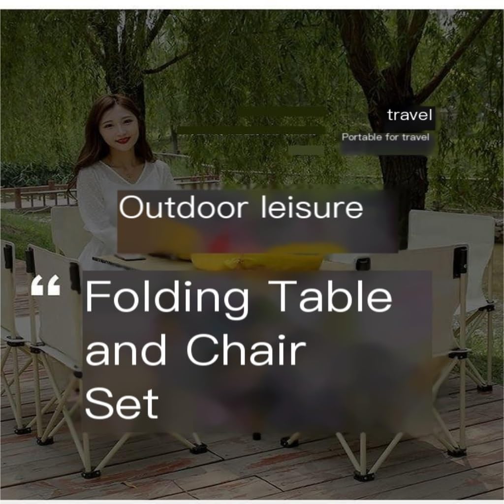 Portable Folding Picnic Table and Chairs Set - Perfect for Camping, Outdoor Events, Tailgating, and Family Gatherings