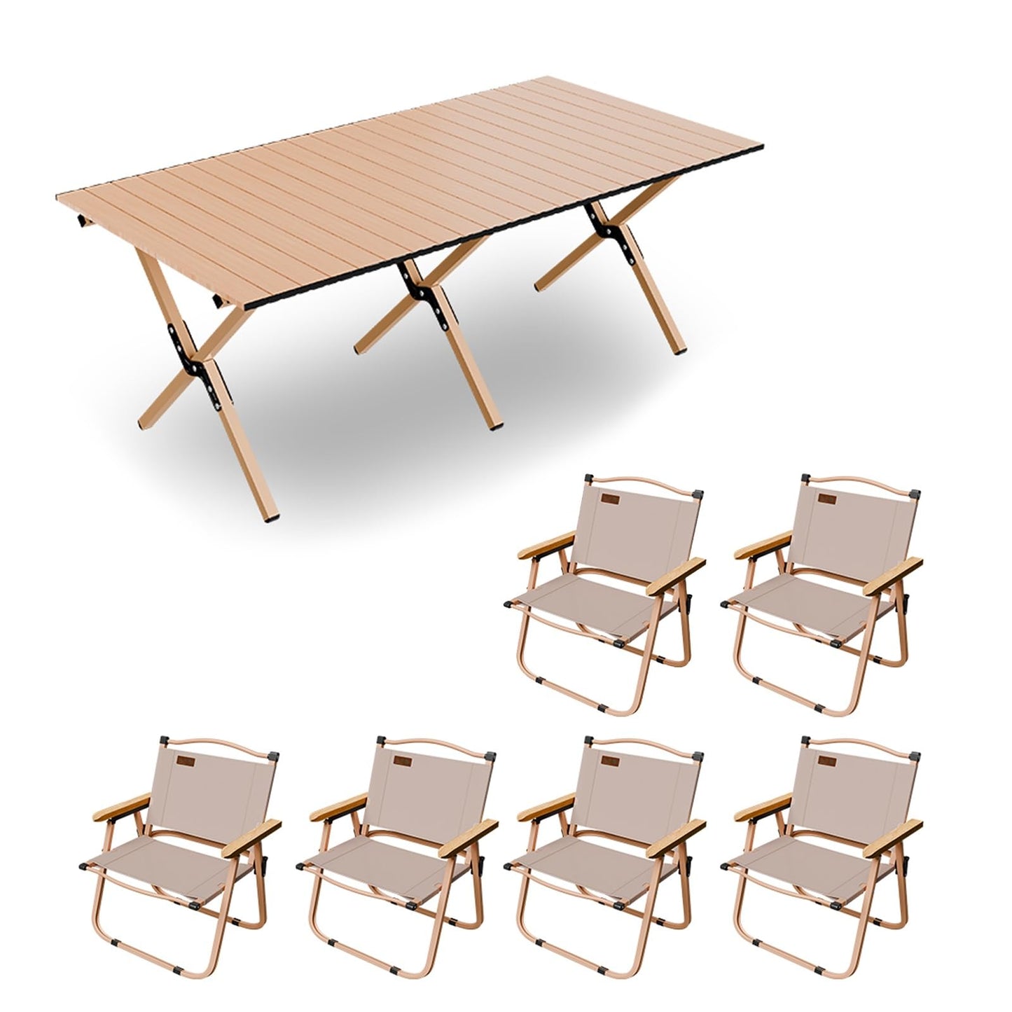 HBOOMOEM Ortable Picnic Table with Chairs，Folding Picnic Table and Bench Set，Lightweight and Easy to Carry, Suitable for Outdoor Camping, Garden Picnics, and Catering Cooking.