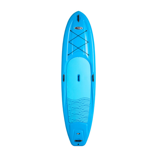 Pelican - Flow 106 Hardshell Stand-Up Paddle Board - Lightweight Board with a Bottom Fin for Paddling, Non-Slip Deck - Perfect for Youth & Adult