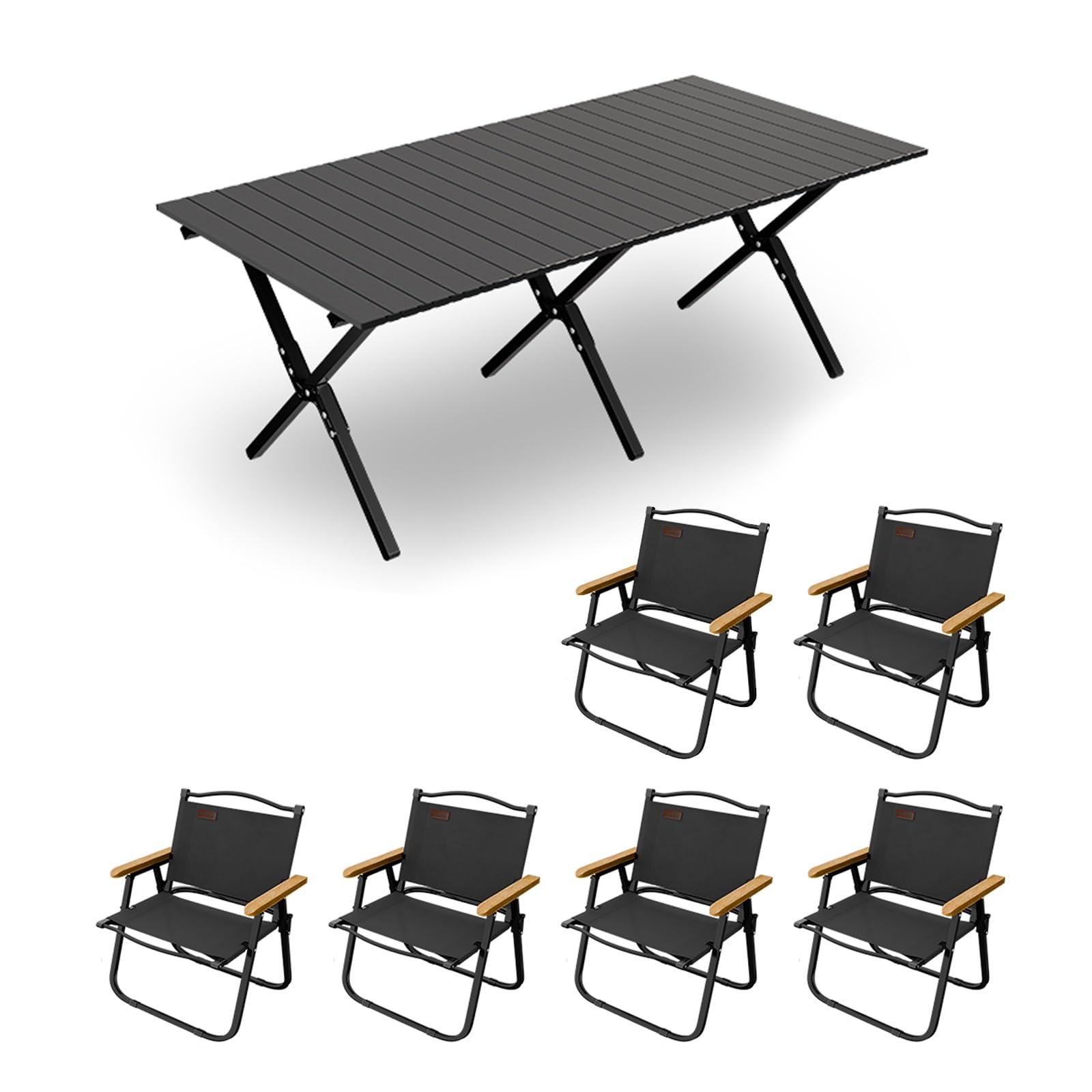 HBOOMOEM Ortable Picnic Table with Chairs，Folding Picnic Table and Bench Set，Lightweight and Easy to Carry, Suitable for Outdoor Camping, Garden Picnics, and Catering Cooking.