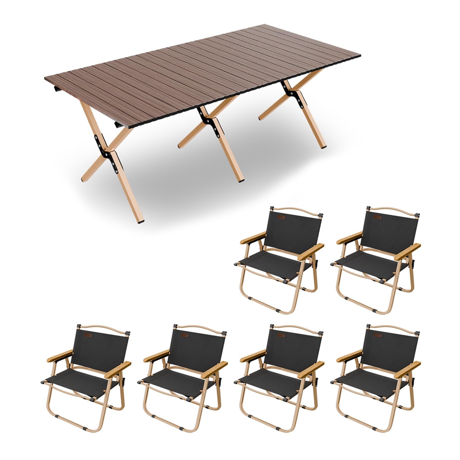 HBOOMOEM Ortable Picnic Table with Chairs，Folding Picnic Table and Bench Set，Lightweight and Easy to Carry, Suitable for Outdoor Camping, Garden Picnics, and Catering Cooking.