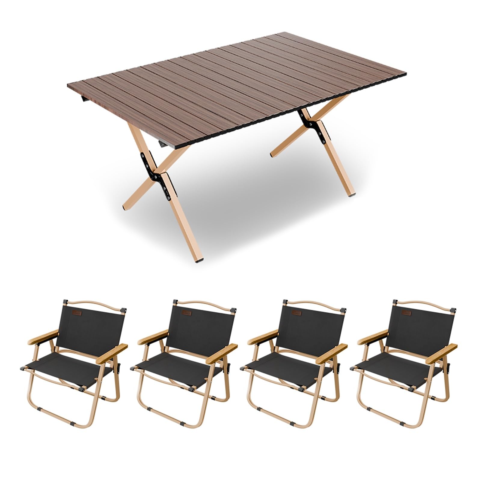 HBOOMOEM Ortable Picnic Table with Chairs，Folding Picnic Table and Bench Set，Lightweight and Easy to Carry, Suitable for Outdoor Camping, Garden Picnics, and Catering Cooking.