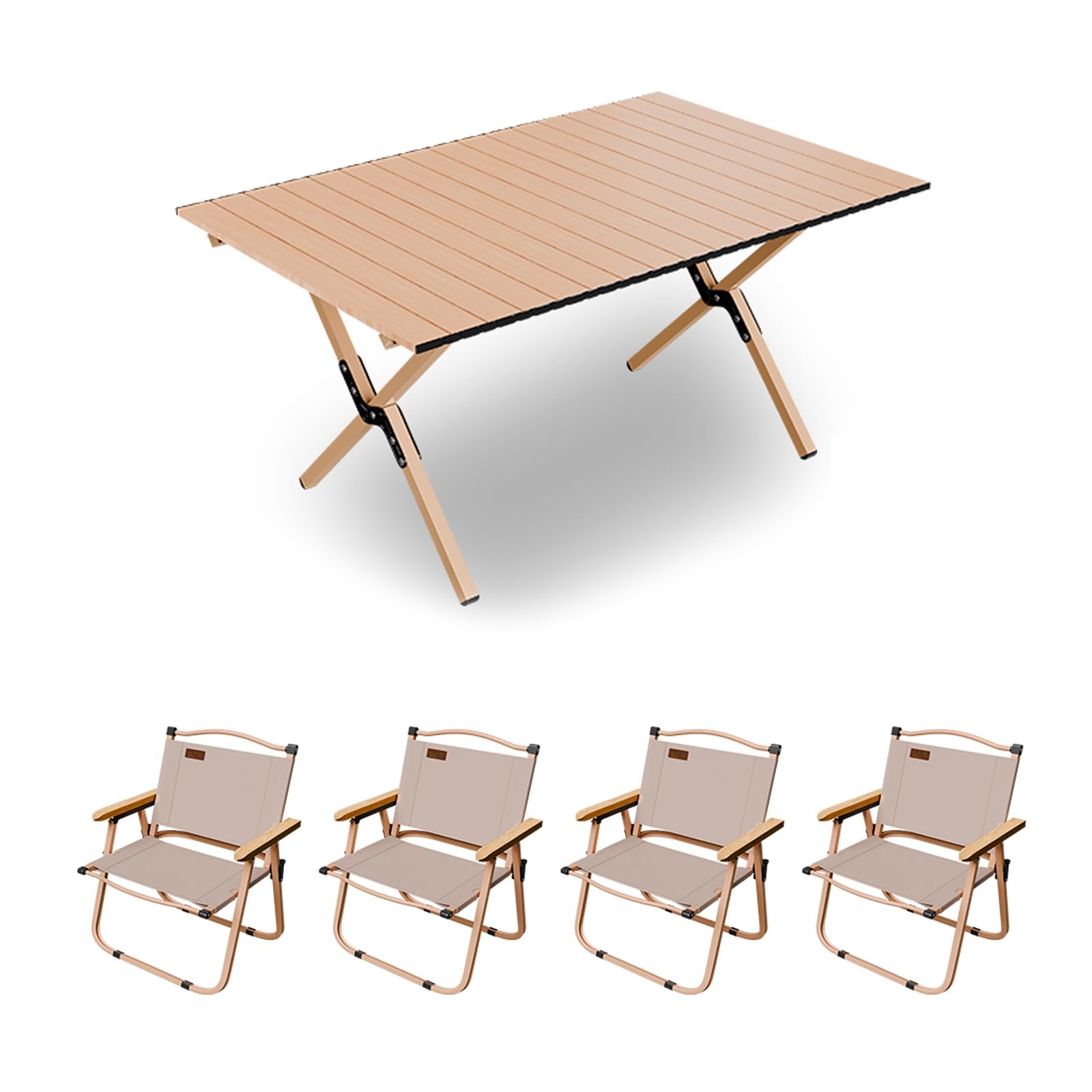 HBOOMOEM Ortable Picnic Table with Chairs，Folding Picnic Table and Bench Set，Lightweight and Easy to Carry, Suitable for Outdoor Camping, Garden Picnics, and Catering Cooking.