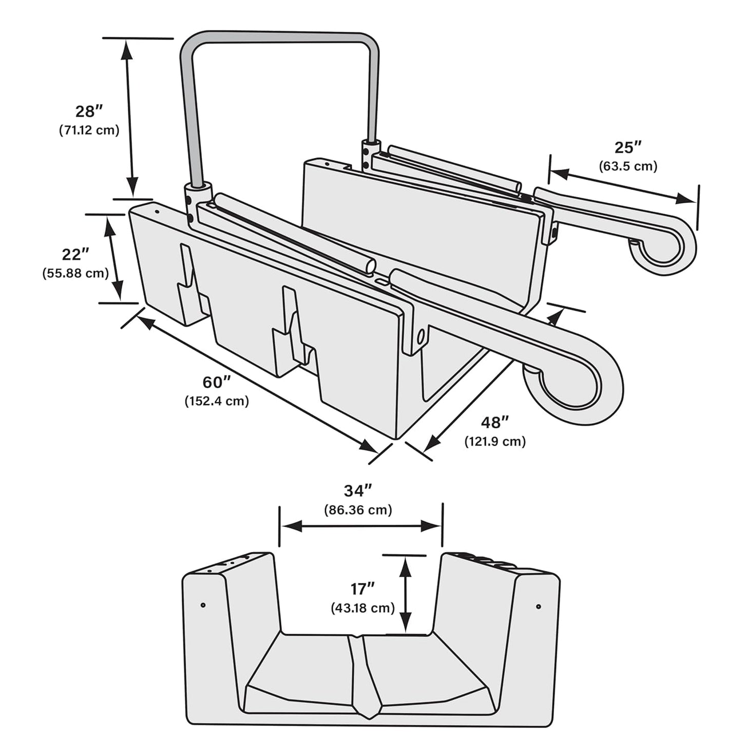 YAKport Personal Kayak Launch Station to Safely Launch Kayaks, Canoes, and Stand Up Paddle Boards, for Fixed and Low-Profile Floating Docks