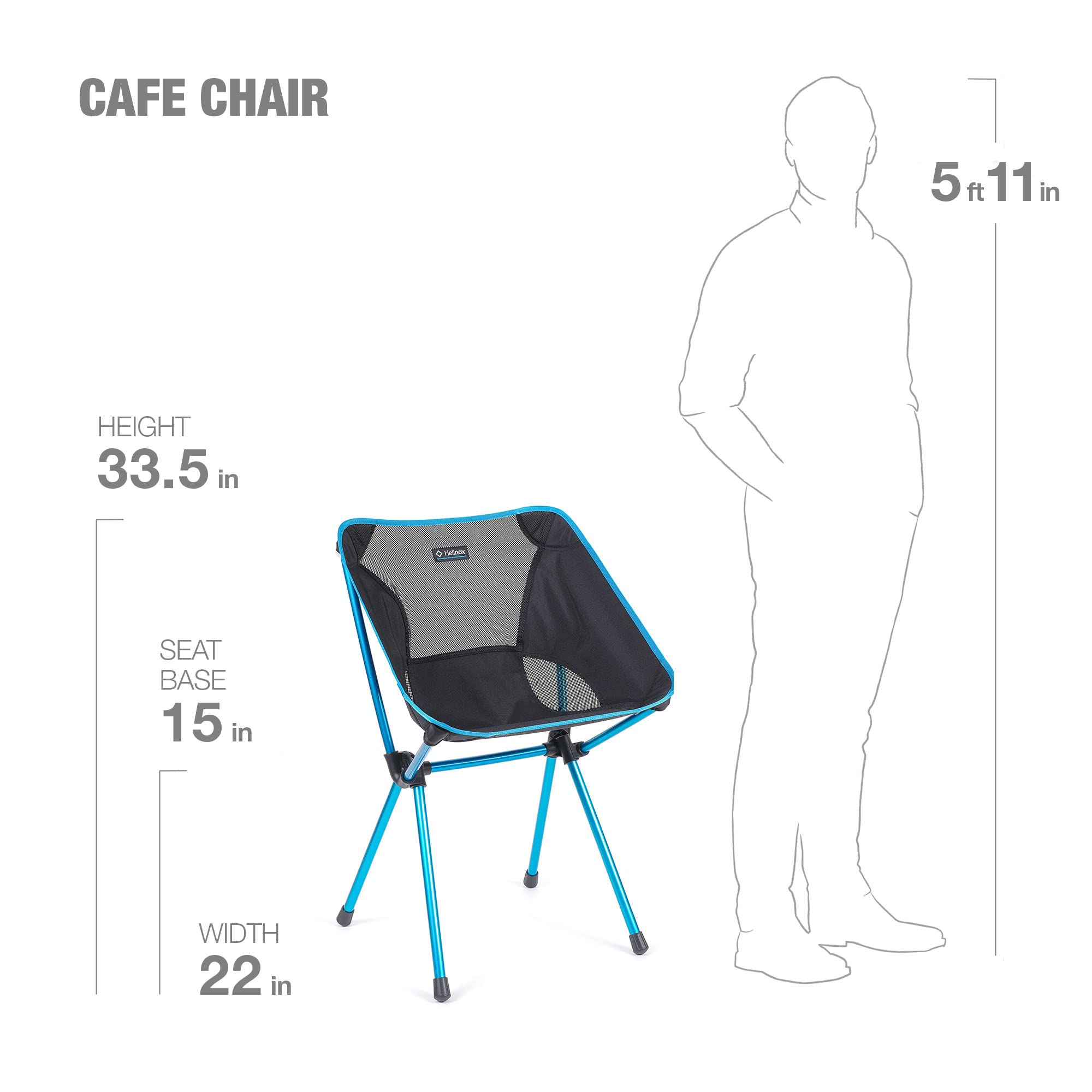Helinox Café Table + Two Café Chairs