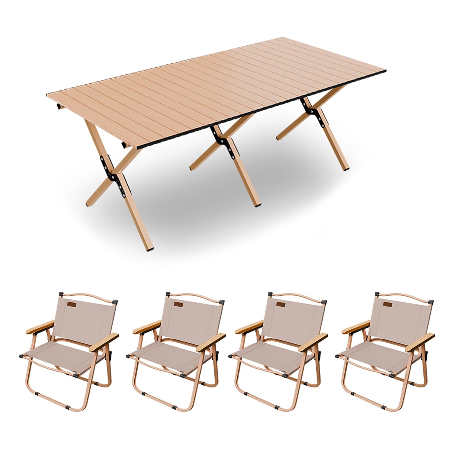 HBOOMOEM Ortable Picnic Table with Chairs，Folding Picnic Table and Bench Set，Lightweight and Easy to Carry, Suitable for Outdoor Camping, Garden Picnics, and Catering Cooking.