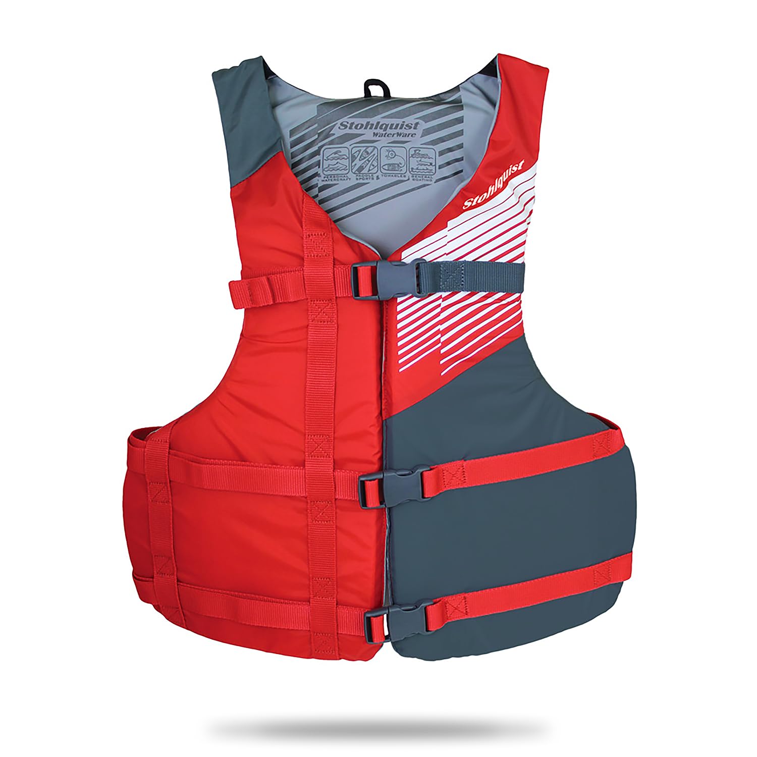 Stohlquist FIT Adult Life Jacket, US Coast Guard Approved Type III Life Vest, PFD for Men and Women, Easily Adjustable, Lightweight and High Buoyancy - Universal Fit (30-52" Chest)