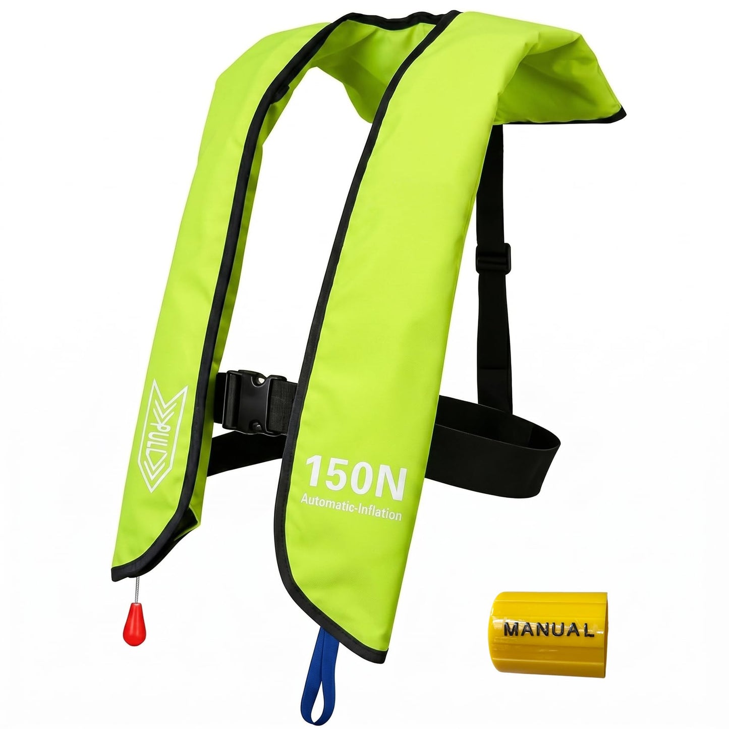 Inflatable Life-Jacket for Adults| Life-Vest Inflation-PFD with Whistle| Automatic & Manual Lightweight Supports up to 300 lbs for Kayaking Fishing Boating