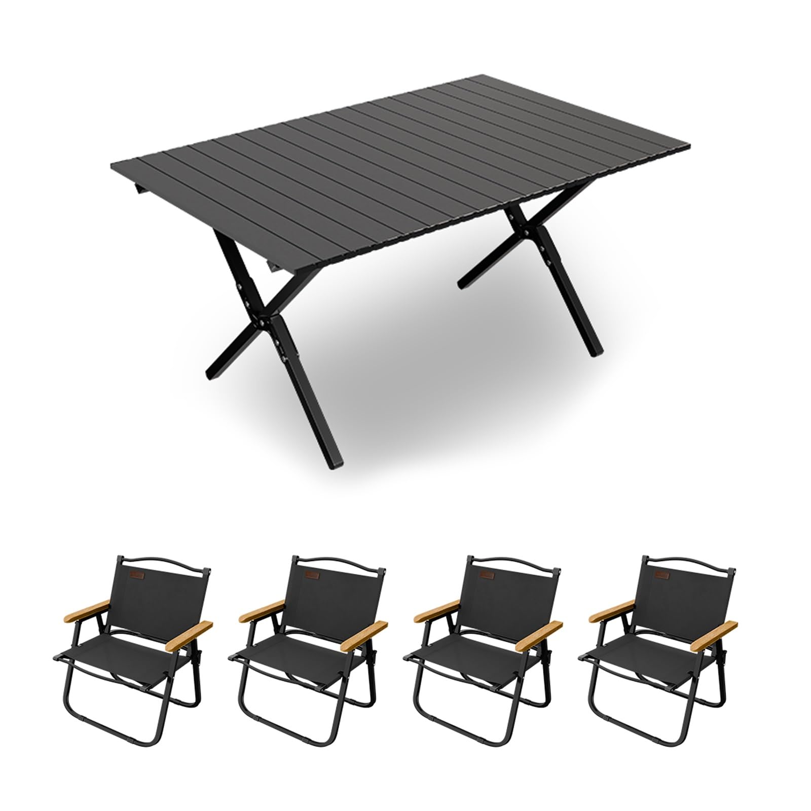 HBOOMOEM Ortable Picnic Table with Chairs，Folding Picnic Table and Bench Set，Lightweight and Easy to Carry, Suitable for Outdoor Camping, Garden Picnics, and Catering Cooking.