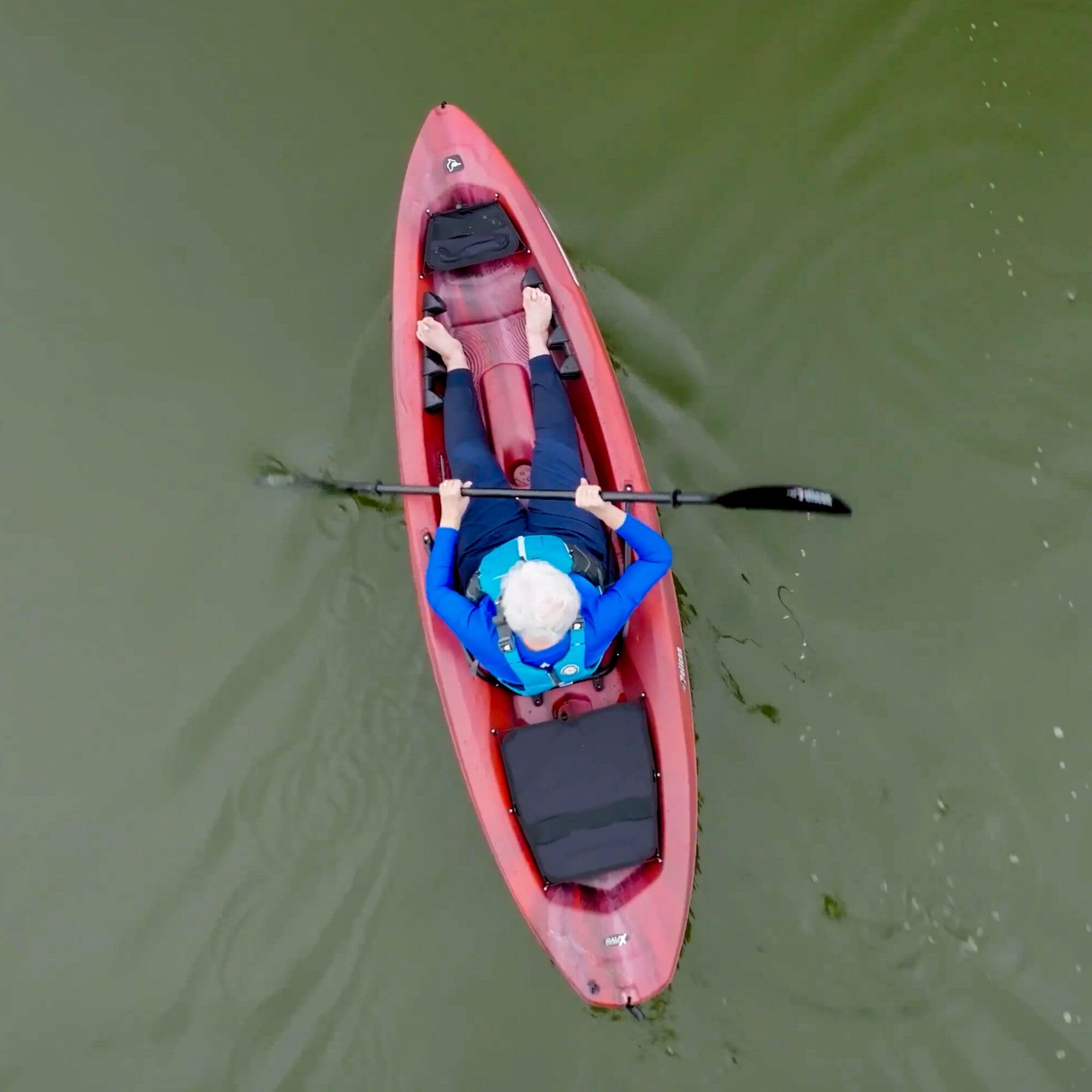 Pelican Seek 100X - Recreational Sit on top Kayak - Lightweight Smart Design - Adjustable Ergoform™ Seating System - 10 ft