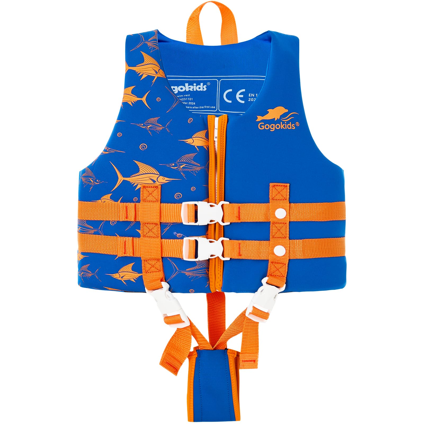 Gogokids Toddler Swim Vest, Kids Floaties – Boys & Girls Buoyancy Jacket for Pool & Beach, Fits 2-8 Years / 22-60 lbs