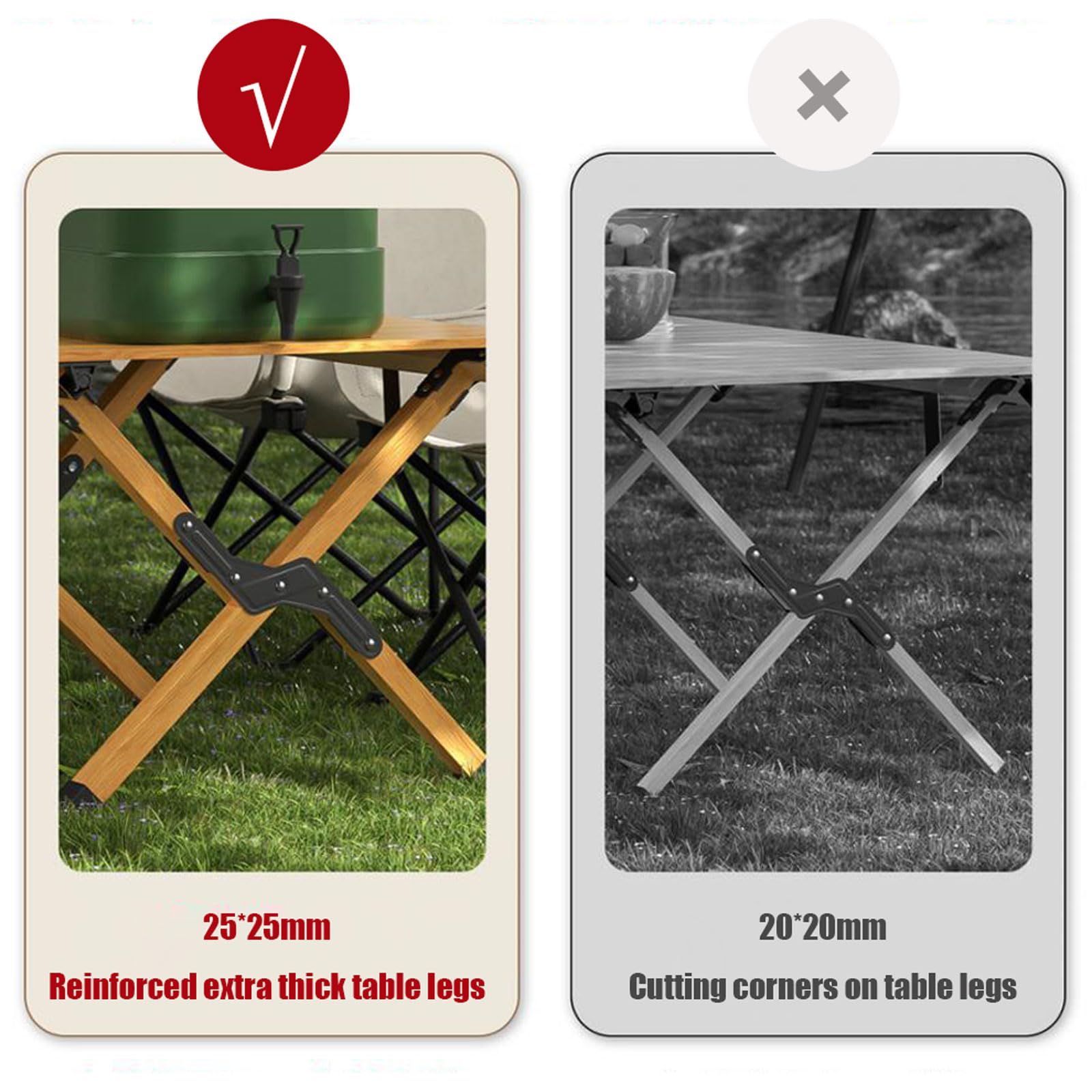 4 Pcs Camping air Set with 1pc Picnic Table, Portable Folding Table and Seats Ultralight Aluminum Family Table air Set with Carrying Storage Bag