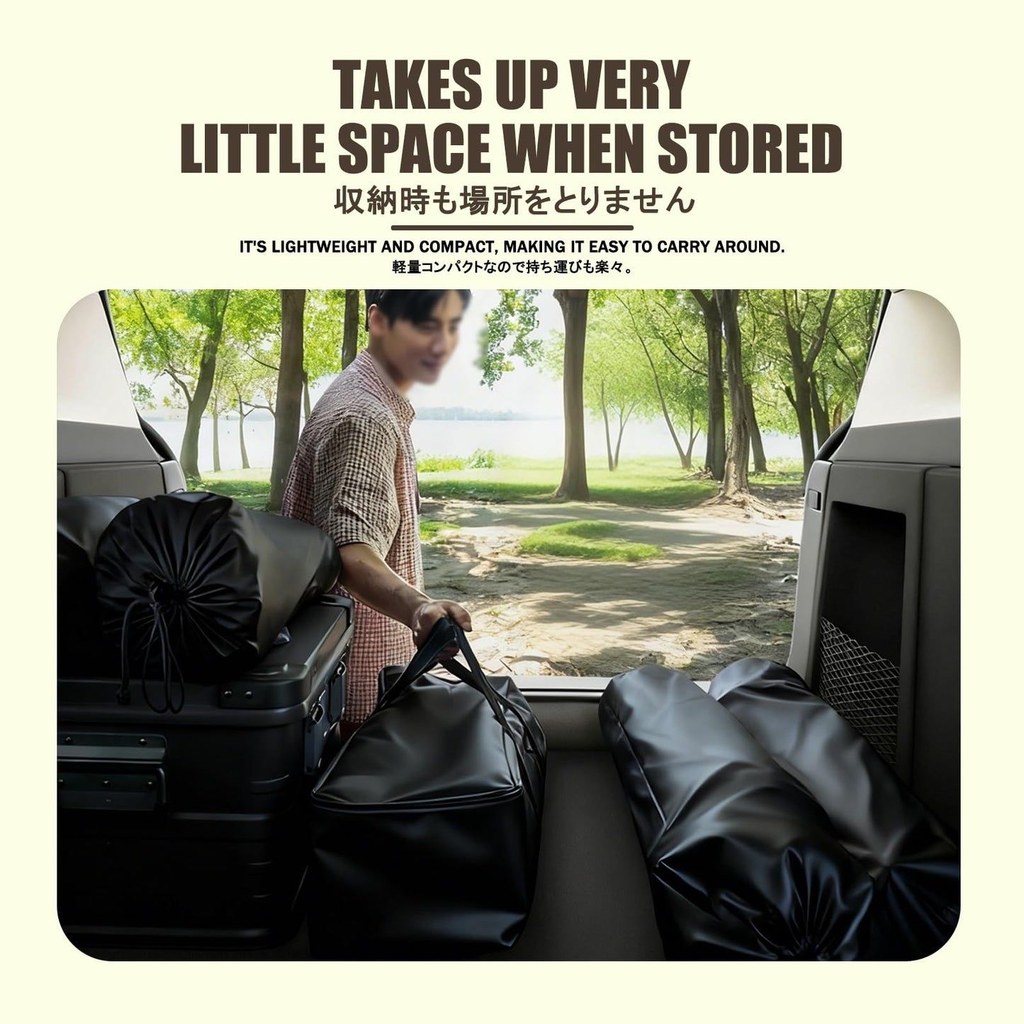 HBOOMOEM Ortable Picnic Table with Chairs，Folding Picnic Table and Bench Set，Lightweight and Easy to Carry, Suitable for Outdoor Camping, Garden Picnics, and Catering Cooking.
