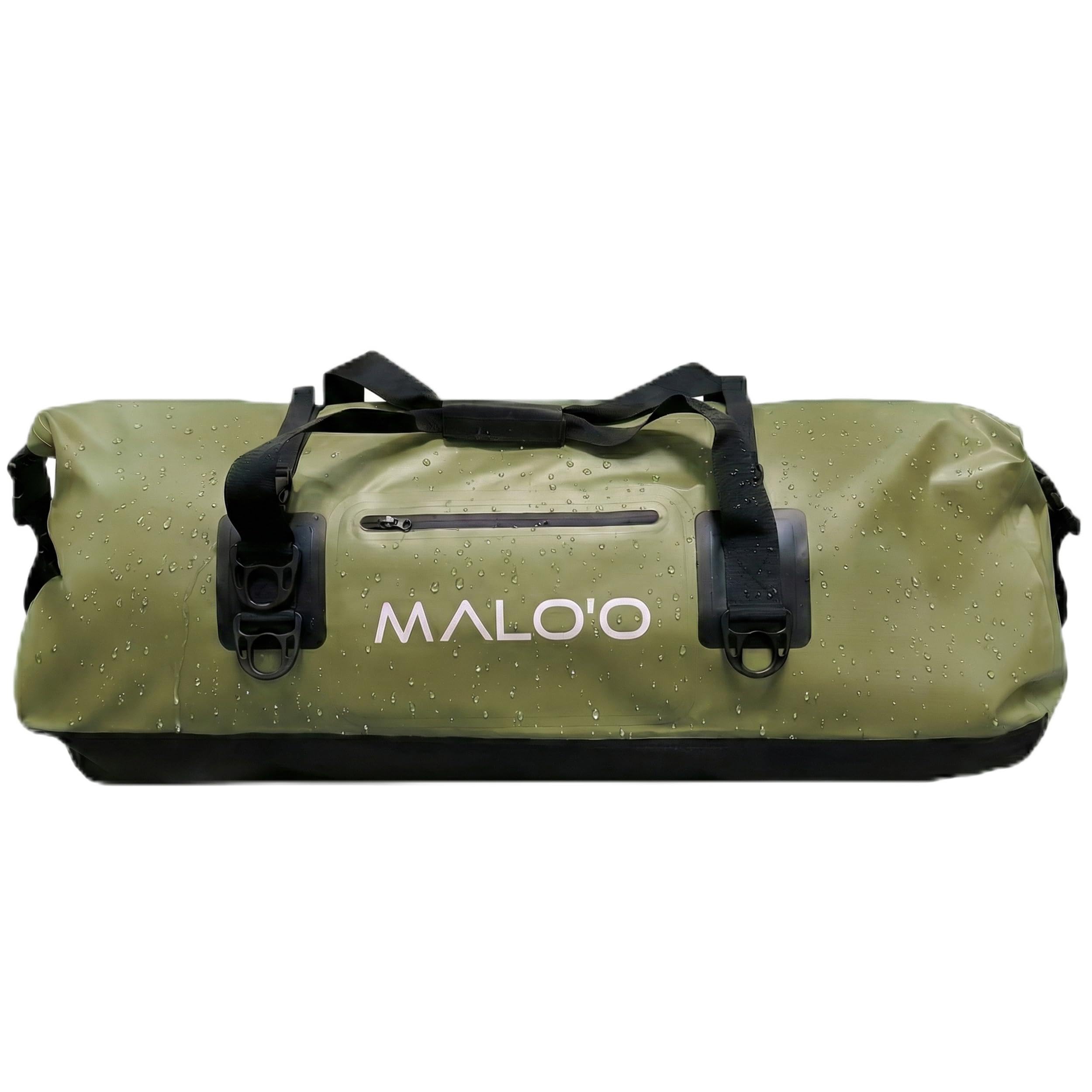 Malo’o Waterproof Dry Duffel, Heavy-Duty Roll Top Waterproof Gear Bag with Shoulder Straps & Molle Loops, Marine Duffel for Kayaking, Boating, Camping, Beach & Travel