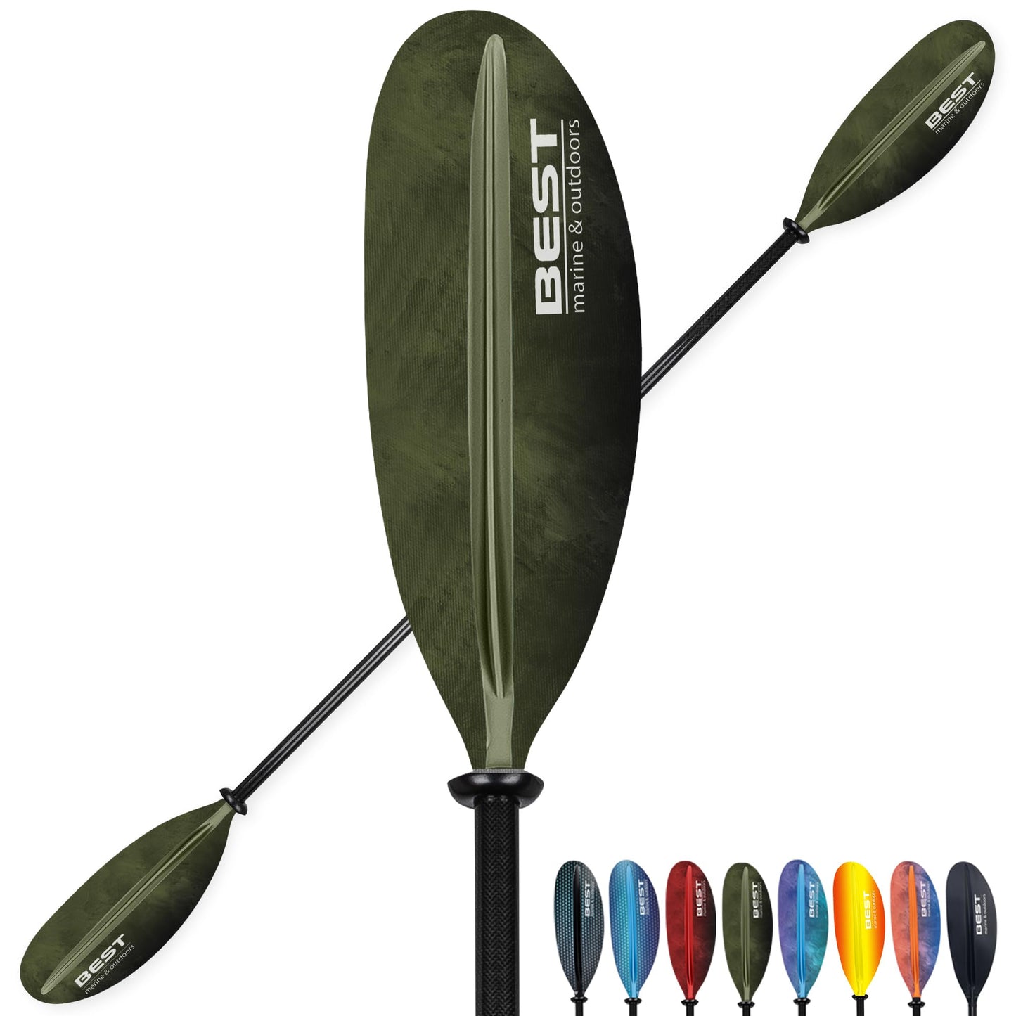 Best Marine and Outdoors Carbon Fiber Kayak Paddle for Adults – Lightweight 2-Piece Paddle with Fiberglass Reinforced Blades, Adjustable Feather Angles, Floating Design, 220cm 234cm 250cm