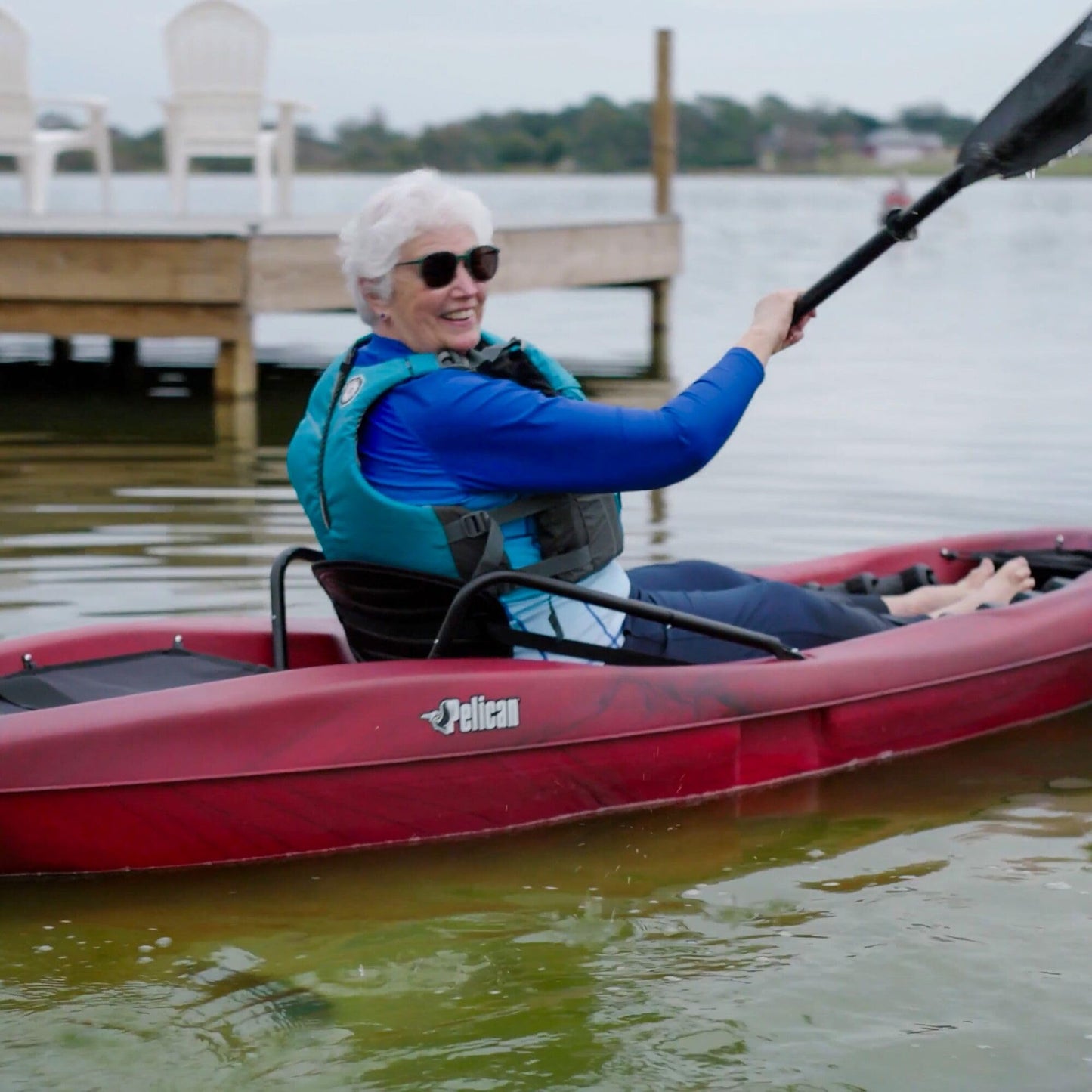 Pelican Seek 100X - Recreational Sit on top Kayak - Lightweight Smart Design - Adjustable Ergoform™ Seating System - 10 ft