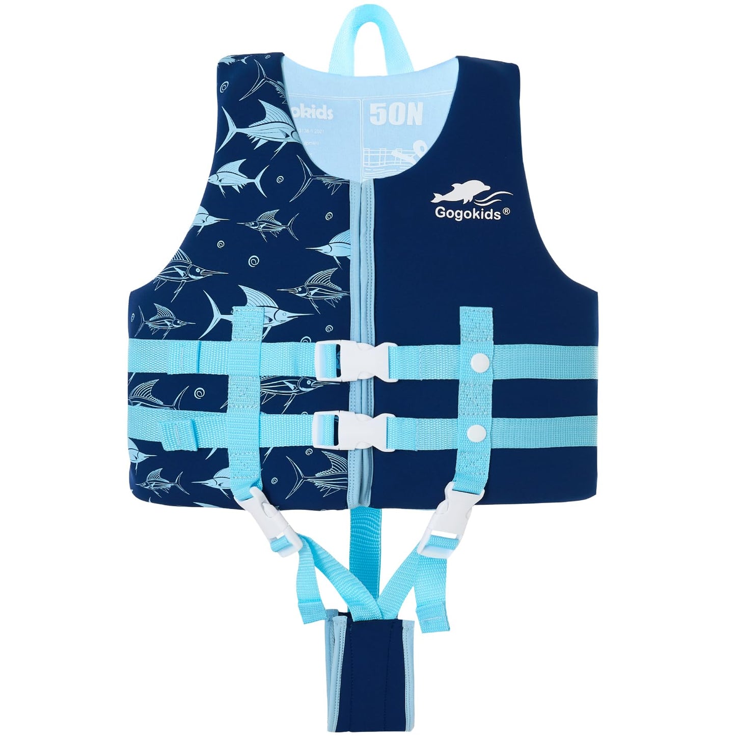 Gogokids Toddler Swim Vest, Kids Floaties – Boys & Girls Buoyancy Jacket for Pool & Beach, Fits 2-8 Years / 22-60 lbs