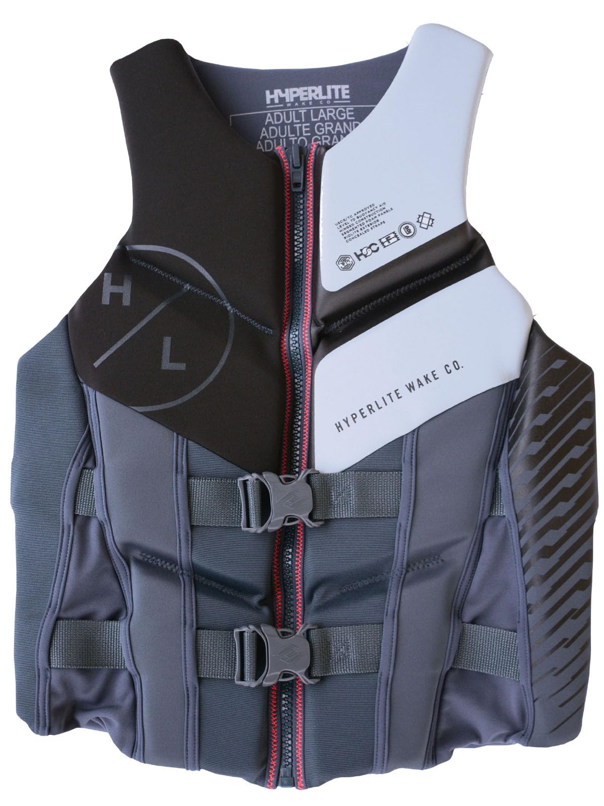 HyperLite Men's Elite Life Jacket - US Coast Guard Approved Level 70 Buoyancy Aid, Great for Any Water Sports Activity Including Boating, Paddle & Swimming