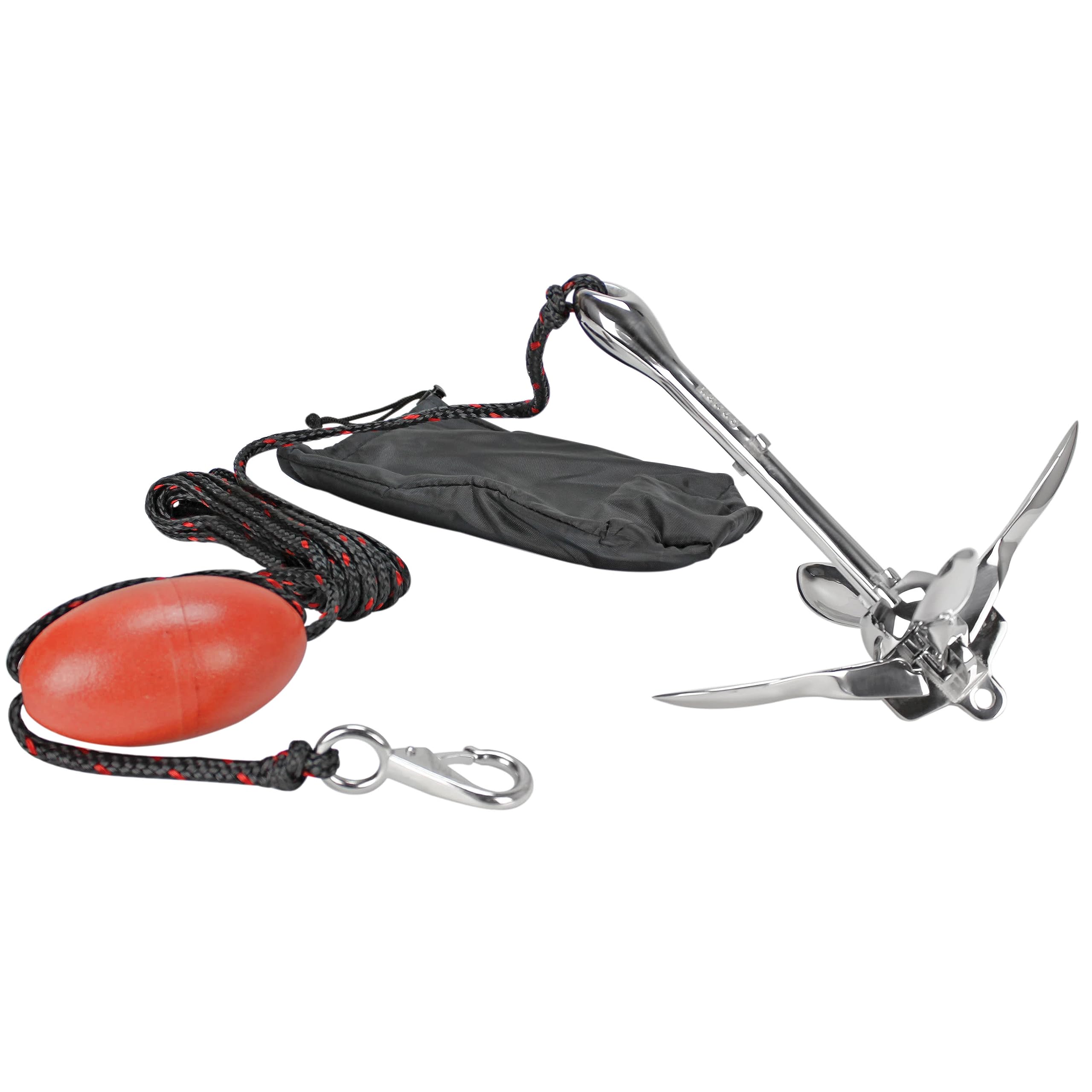 Extreme Max 3006.6702 BoatTector Complete Stainless Steel Grapnel Anchor Kit for Small Boats, Kayaks, PWC, Jet Ski, SUP, etc. - 3.5 lbs.