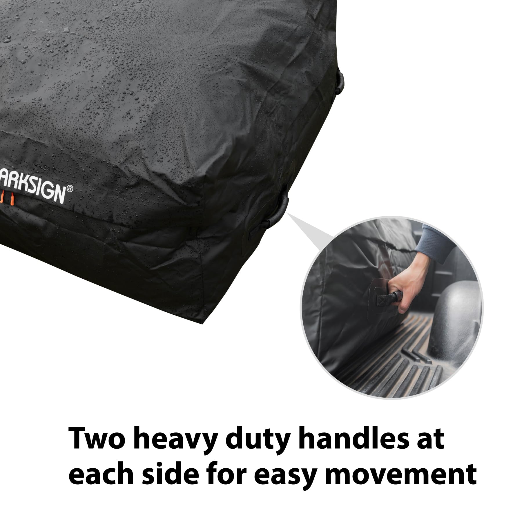 Truck Bed Bag with Cargo Net, 100% Waterproof Truck Cargo Bag Fits Any Truck Size with 4 Handles, 26 Cubic Feet (51''x40''x22'', Patent Pending)