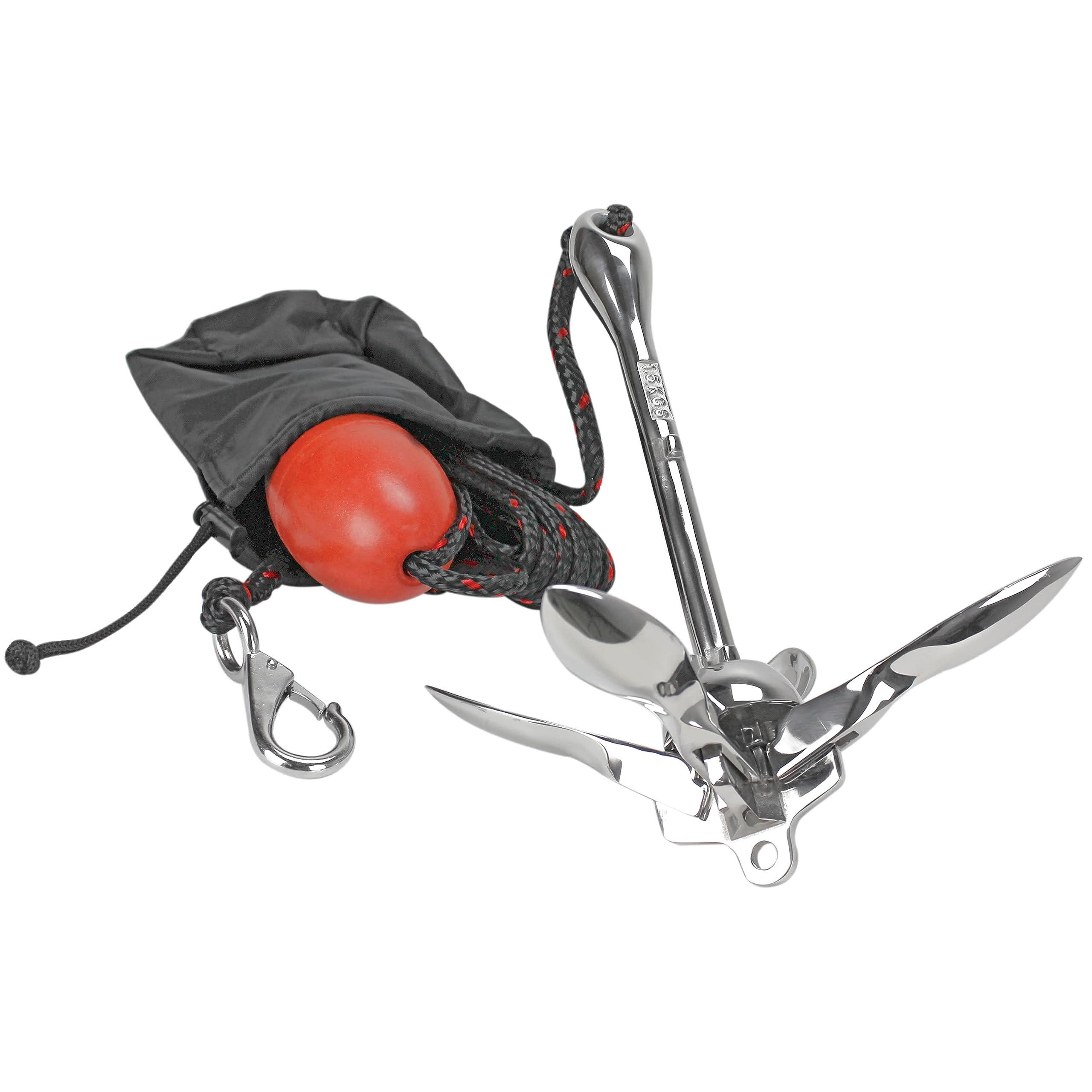 Extreme Max 3006.6702 BoatTector Complete Stainless Steel Grapnel Anchor Kit for Small Boats, Kayaks, PWC, Jet Ski, SUP, etc. - 3.5 lbs.