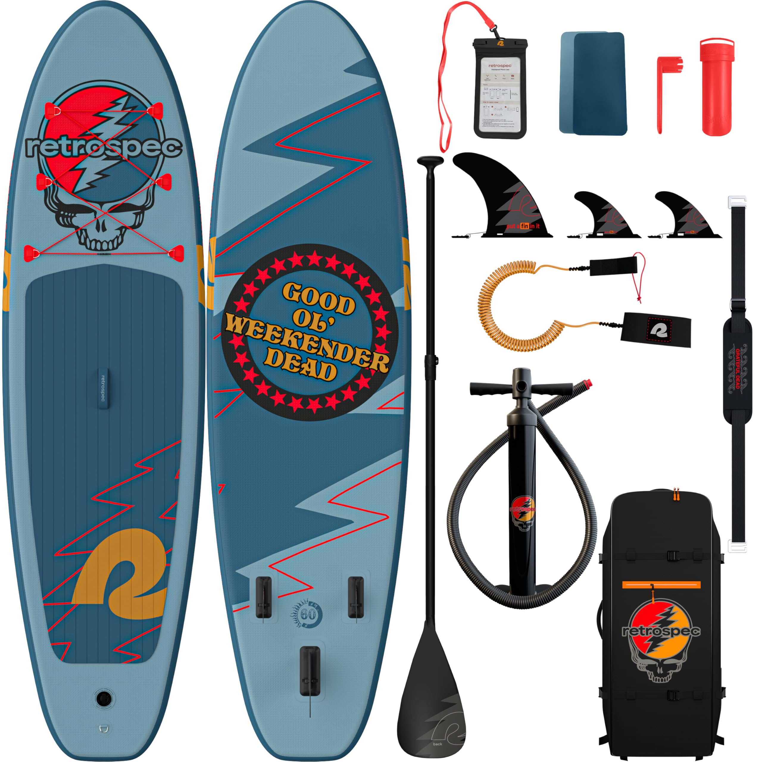 Retrospec Weekender Inflatable Stand Up Paddle Board Includes Paddle, Pump, and Accessories 10’6” Lightweight iSUP, Puncture Resistant Inflatable Paddle Board for Adults