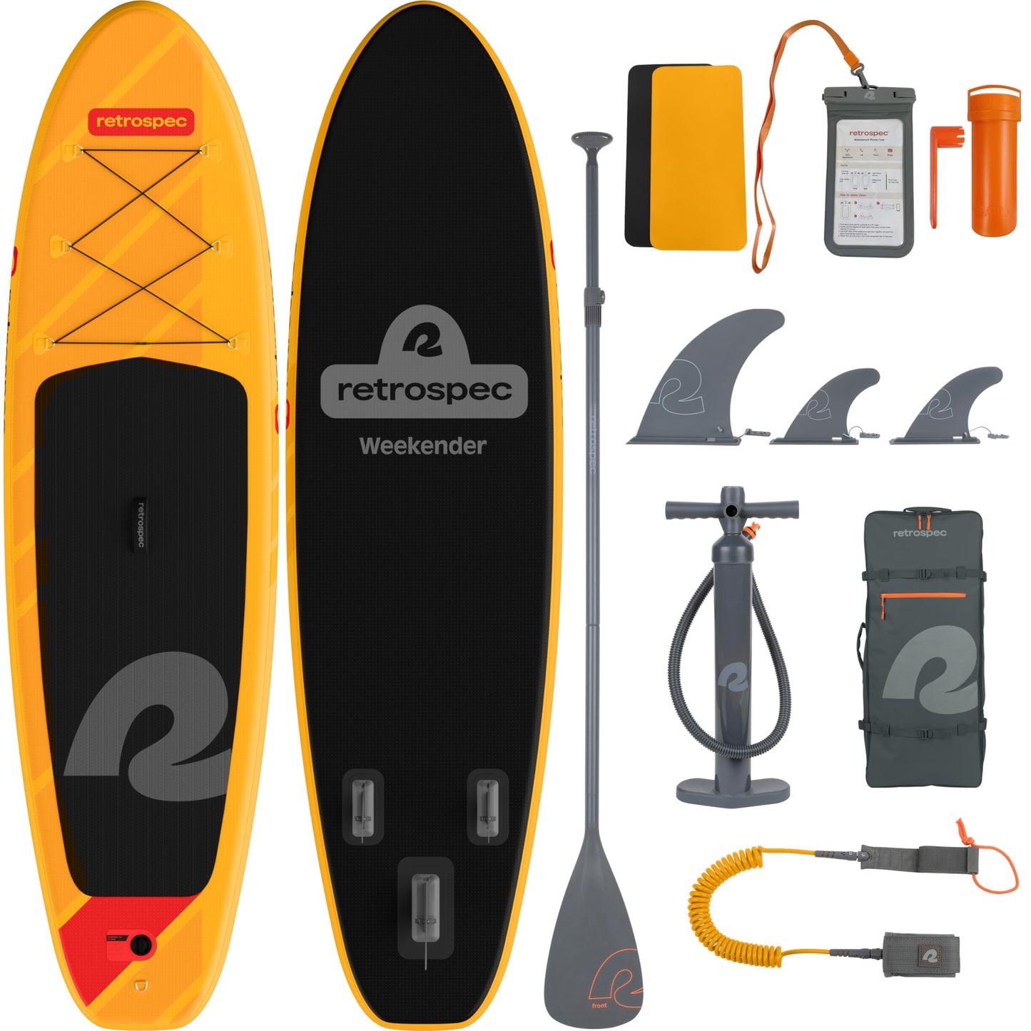 Retrospec Weekender Inflatable Stand Up Paddle Board Includes Paddle, Pump, and Accessories 10’6” Lightweight iSUP, Puncture Resistant Inflatable Paddle Board for Adults