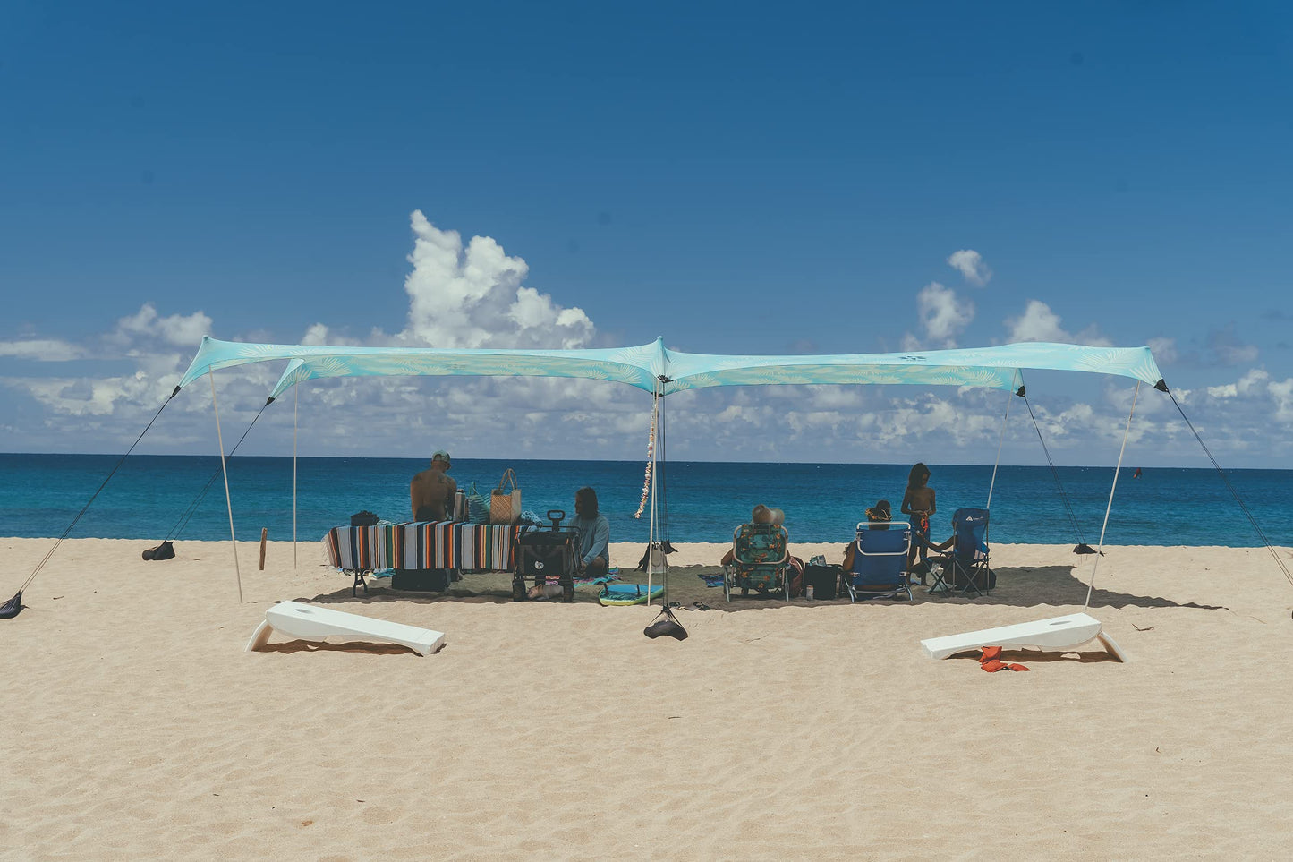 Neso Party Tent - Lightweight and Portable Canopy Tent - Easy Setup for Family Outings On and Off The Beach - Patented Reinforced Corners - UPF 50+ Sun Protection - 8ft Tall, 11 x 22ft