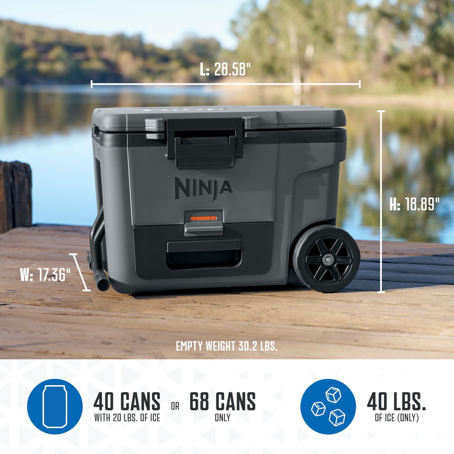 Ninja FrostVault 45QT Cooler with Wheels