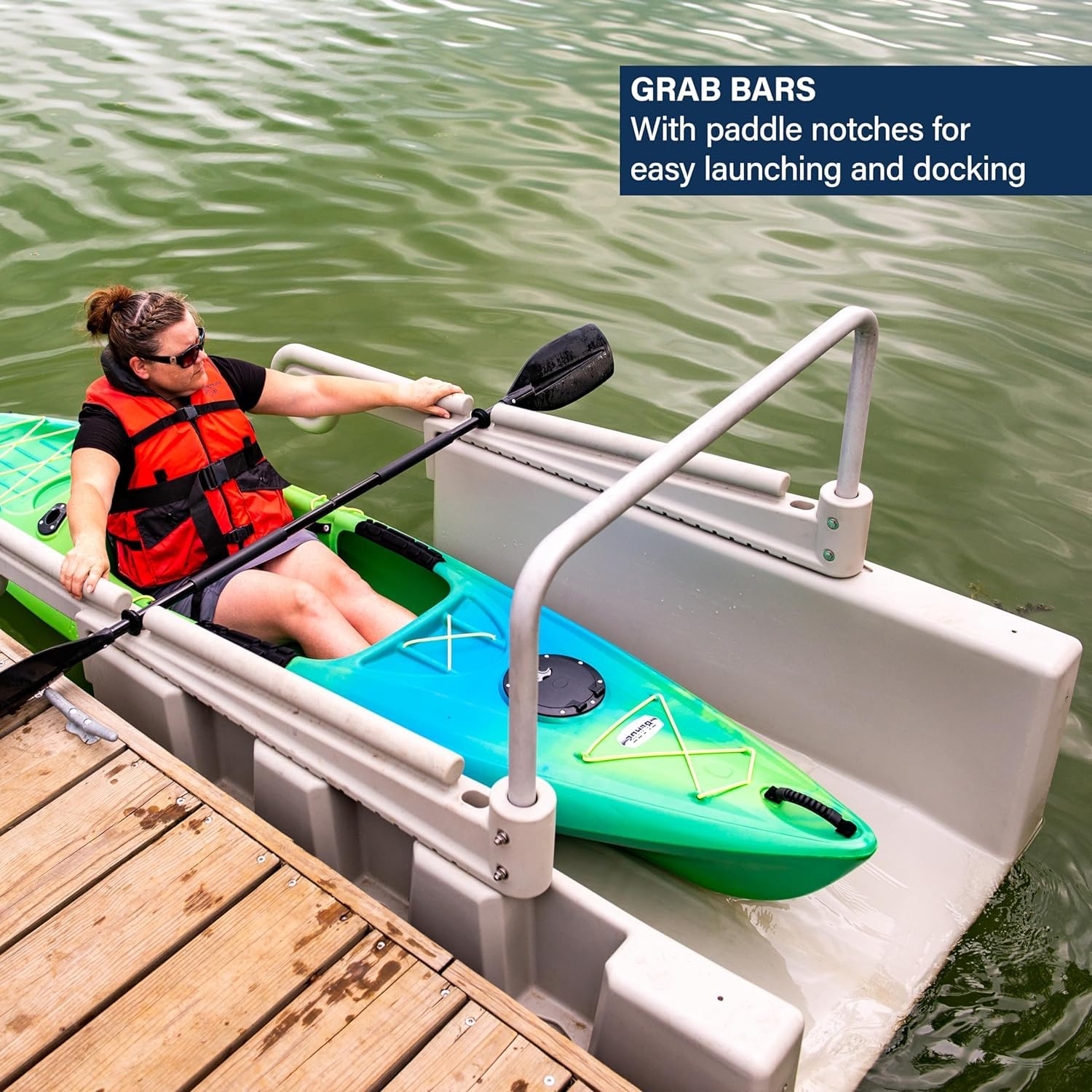 YAKport Personal Kayak Launch Station to Safely Launch Kayaks, Canoes, and Stand Up Paddle Boards, for Fixed and Low-Profile Floating Docks