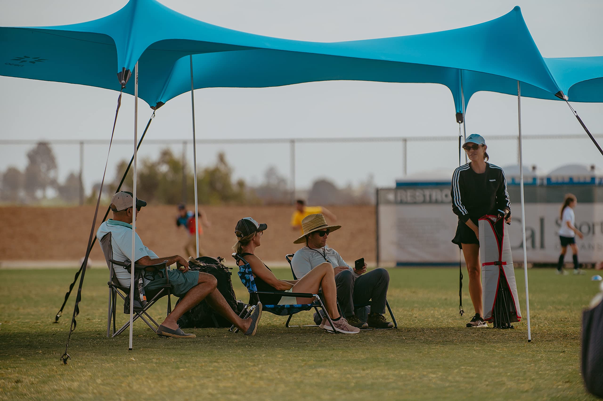 Neso Party Tent - Lightweight and Portable Canopy Tent - Easy Setup for Family Outings On and Off The Beach - Patented Reinforced Corners - UPF 50+ Sun Protection - 8ft Tall, 11 x 22ft