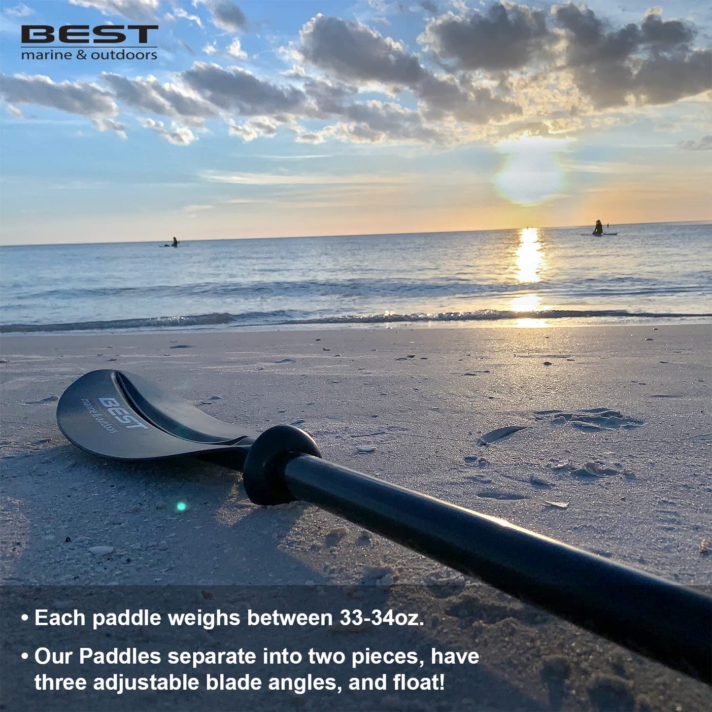Best Marine and Outdoors Carbon Fiber Kayak Paddle for Adults – Lightweight 2-Piece Paddle with Fiberglass Reinforced Blades, Adjustable Feather Angles, Floating Design, 220cm 234cm 250cm