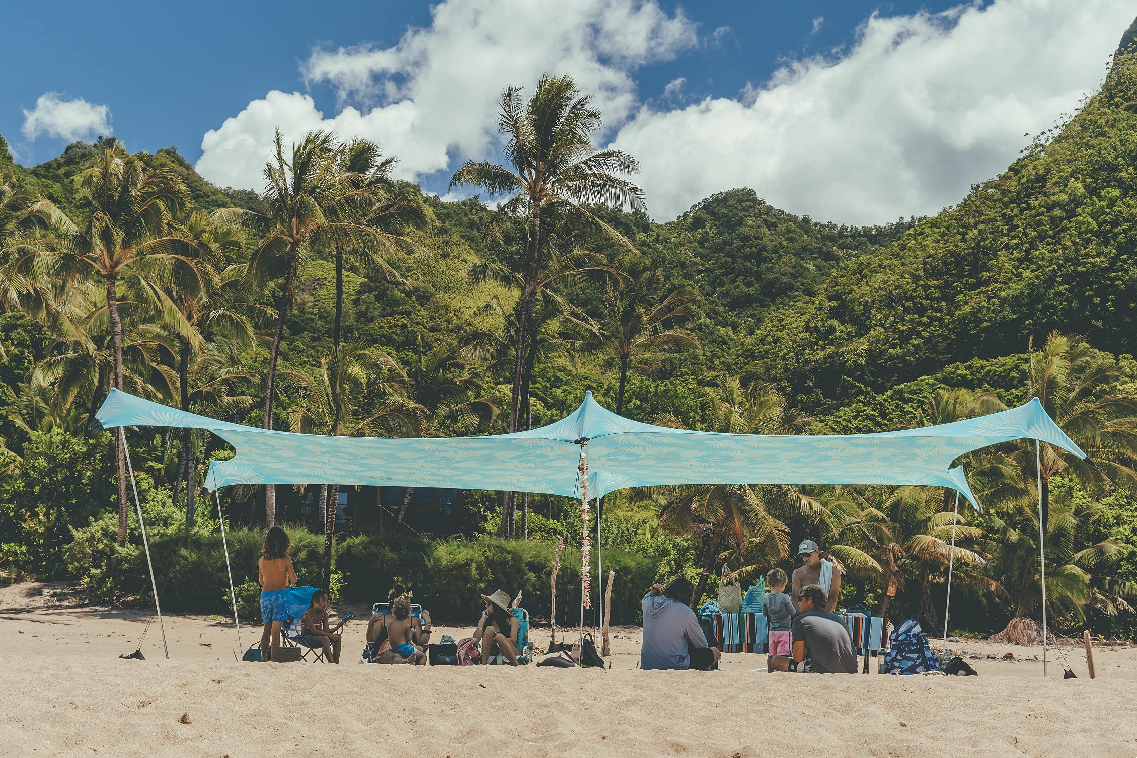 Neso Party Tent - Lightweight and Portable Canopy Tent - Easy Setup for Family Outings On and Off The Beach - Patented Reinforced Corners - UPF 50+ Sun Protection - 8ft Tall, 11 x 22ft