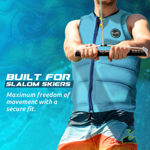 6@t41 Slalom Water Ski Competition Vest – Padded Jacket for Slalom & Trick Skiing with Maximum Movement Design, Jacket High-Performance Fit