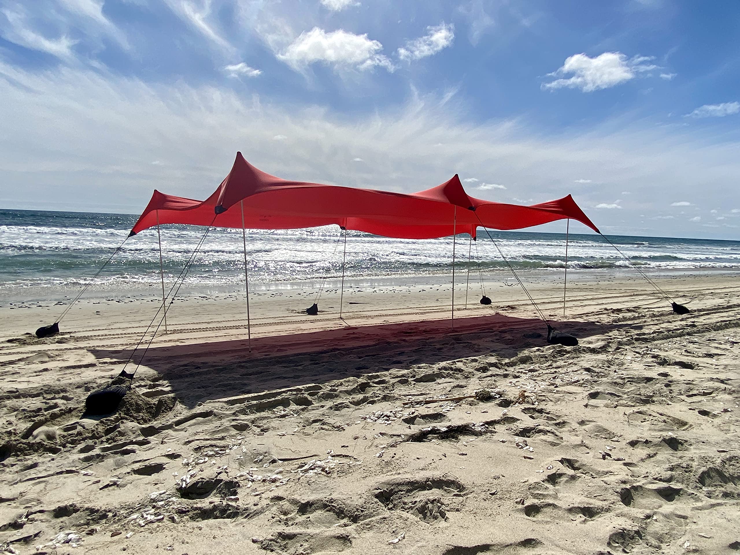 Neso Party Tent - Lightweight and Portable Canopy Tent - Easy Setup for Family Outings On and Off The Beach - Patented Reinforced Corners - UPF 50+ Sun Protection - 8ft Tall, 11 x 22ft