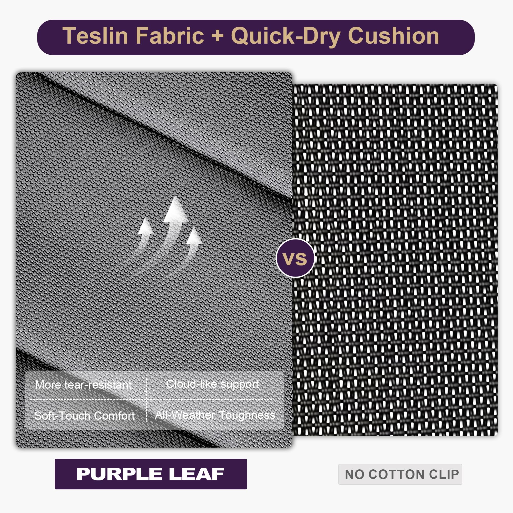 PURPLE LEAF Outdoor Dining Chairs Patio Folding Chairs