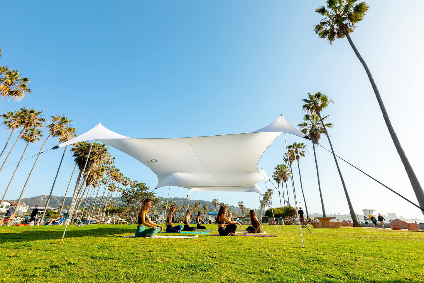 Neso Party Tent - Lightweight and Portable Canopy Tent - Easy Setup for Family Outings On and Off The Beach - Patented Reinforced Corners - UPF 50+ Sun Protection - 8ft Tall, 11 x 22ft