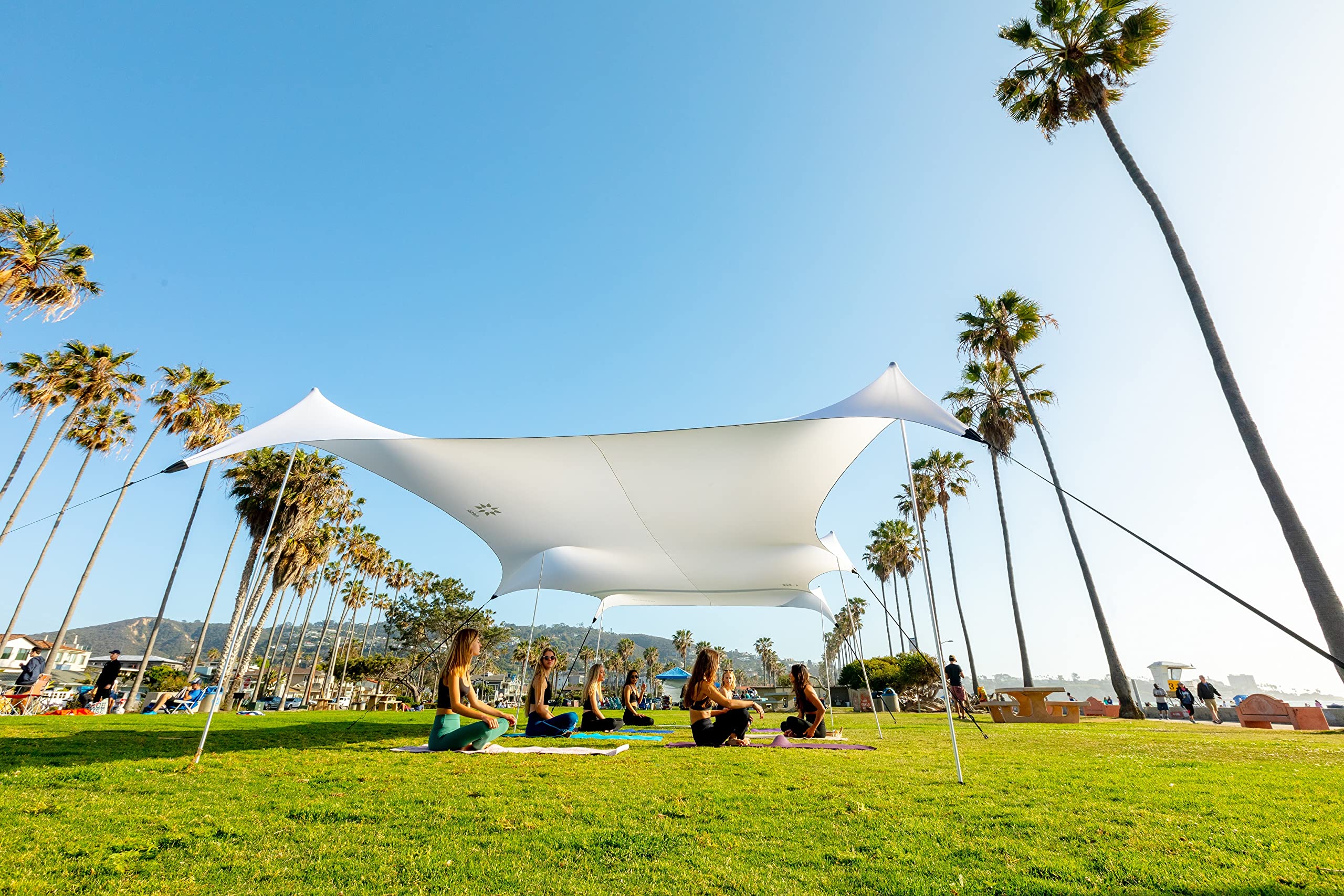 Neso Party Tent - Lightweight and Portable Canopy Tent - Easy Setup for Family Outings On and Off The Beach - Patented Reinforced Corners - UPF 50+ Sun Protection - 8ft Tall, 11 x 22ft